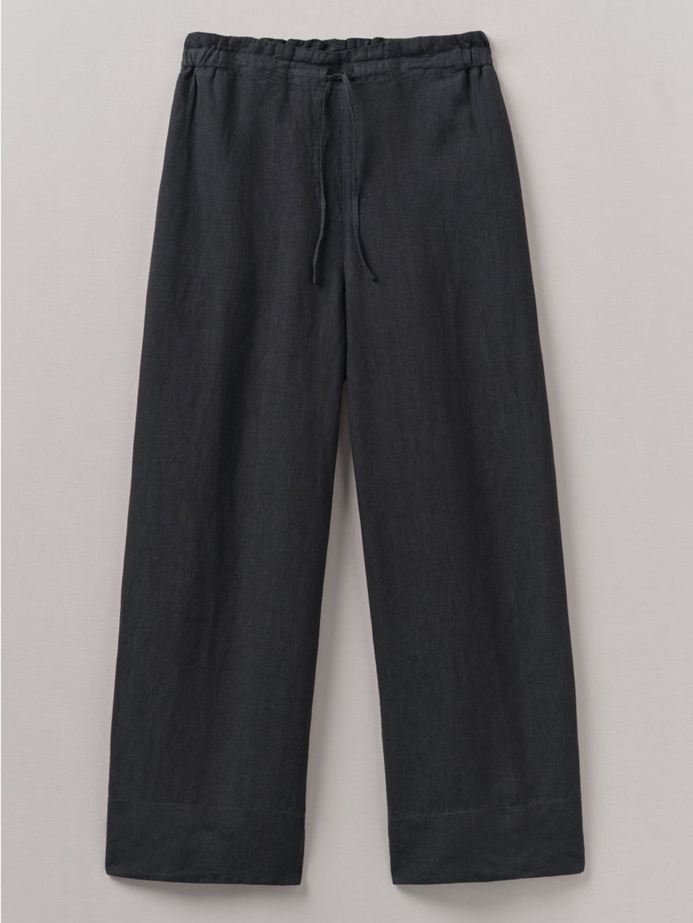 Toast UK Garment Dyed Linen Wide Leg Pants in Black